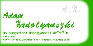 adam nadolyanszki business card